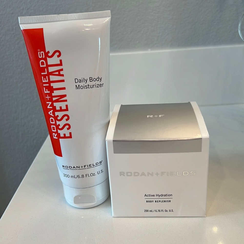 Rodan + Fields Active Hydration body replenish and Daily Body Moisturizer